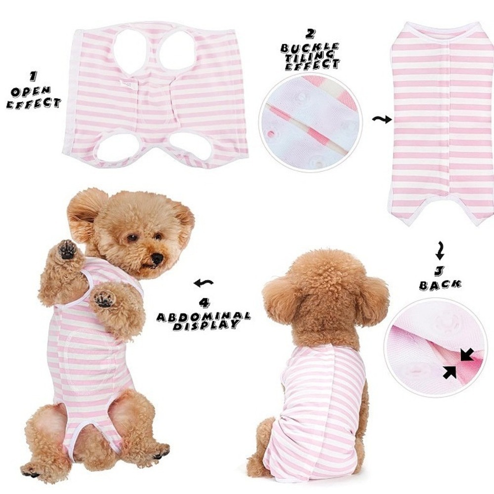 Dog Recovery Suit Post Surgery Wound Care Shirt Puppy Cat Small Unisex Pet - Picture 7 of 7